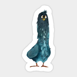 A Dazed Blue Pigeon Sticker